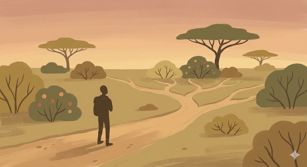 The foraging environment: unpredictable rewards scattered across the landscape